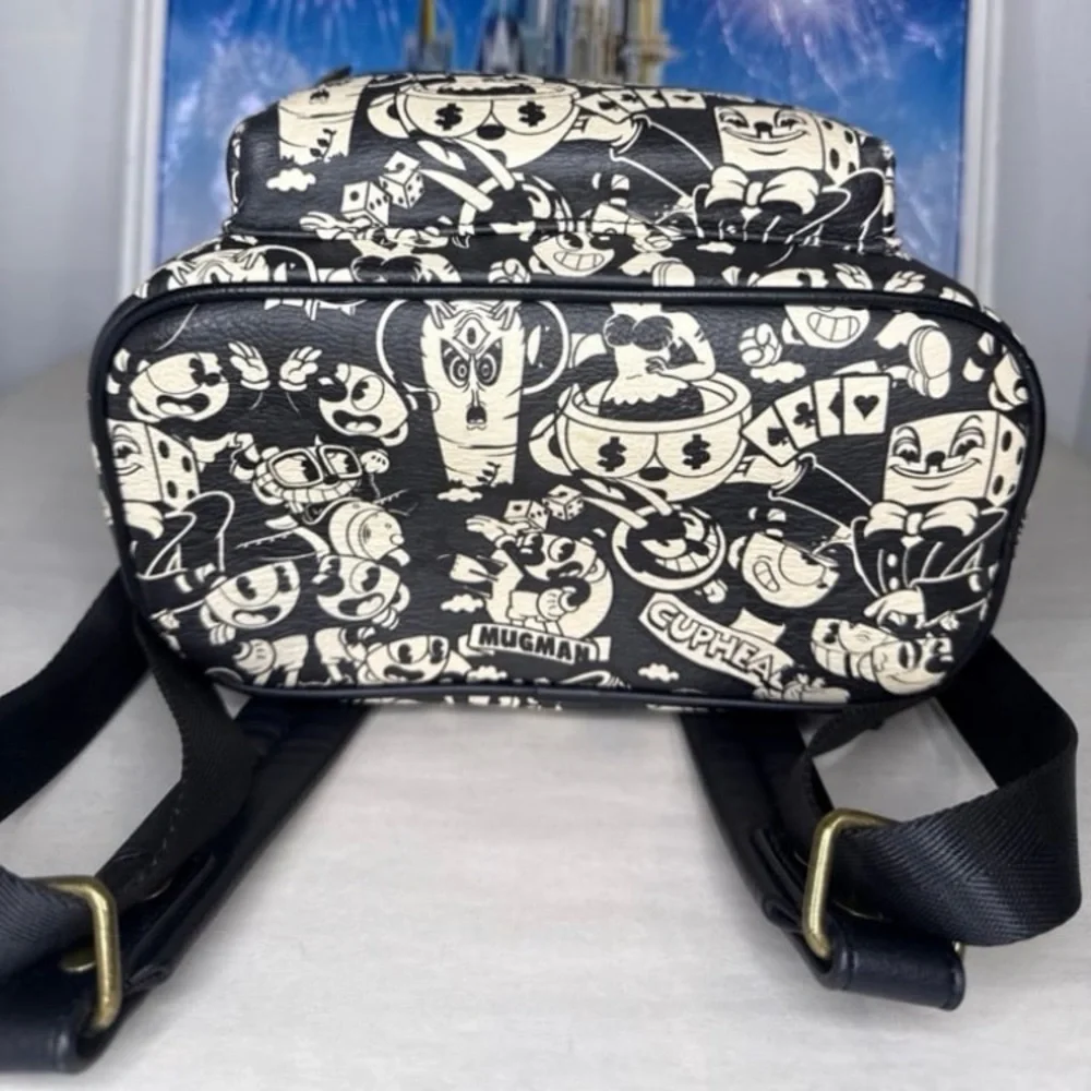 HEART LOGO Cuphead Loungefly mini backpack RARE - Picture 6 of 8